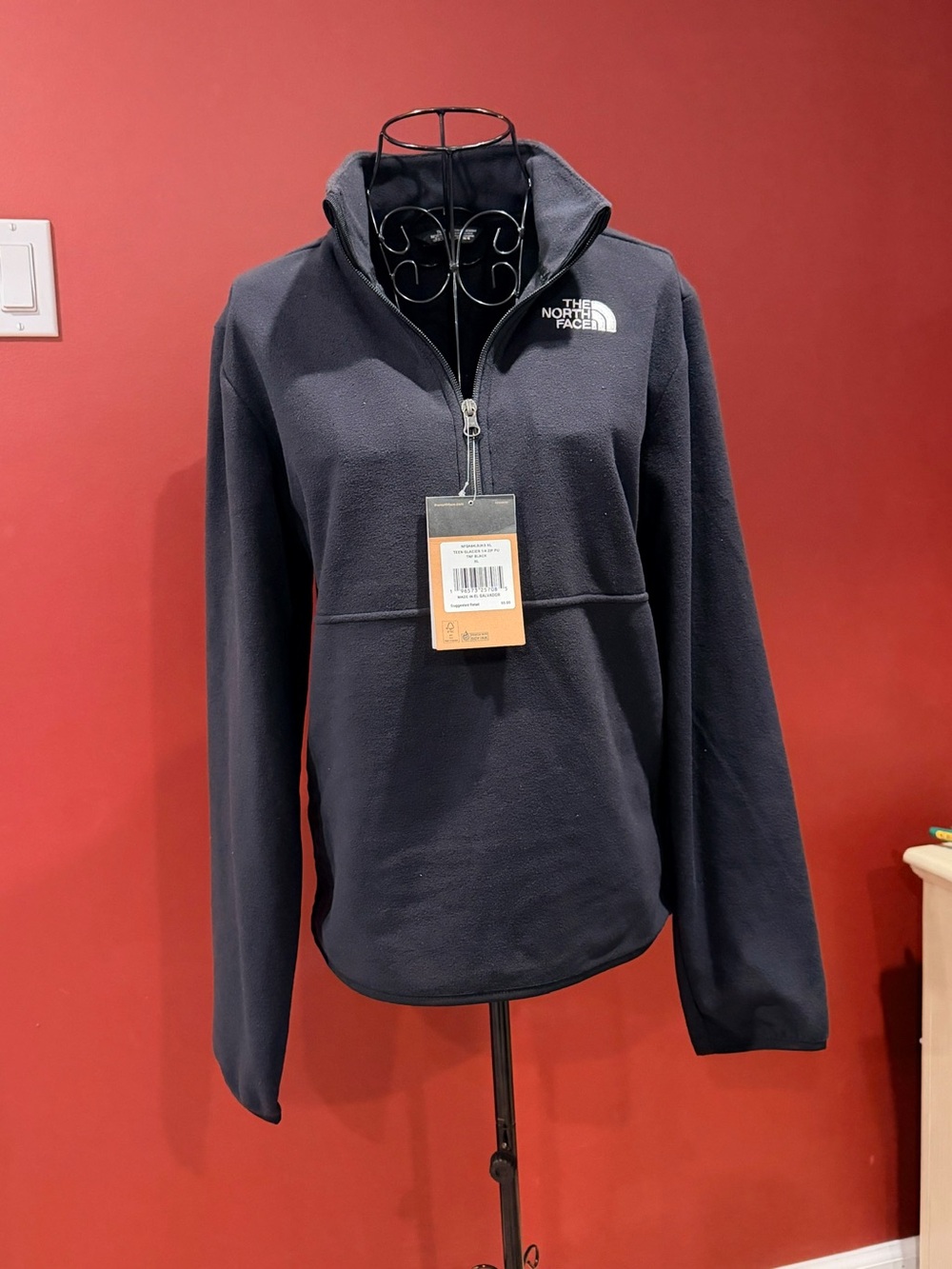 The North Face Kids Navy Half-Zip Fleece Pullover